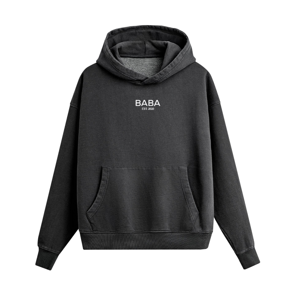 Our Signature  Black Washed Hoodie